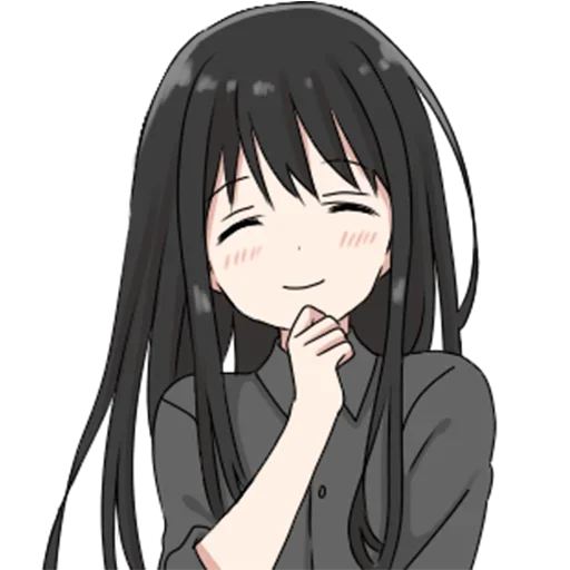 Эмодзи girl with long black hair