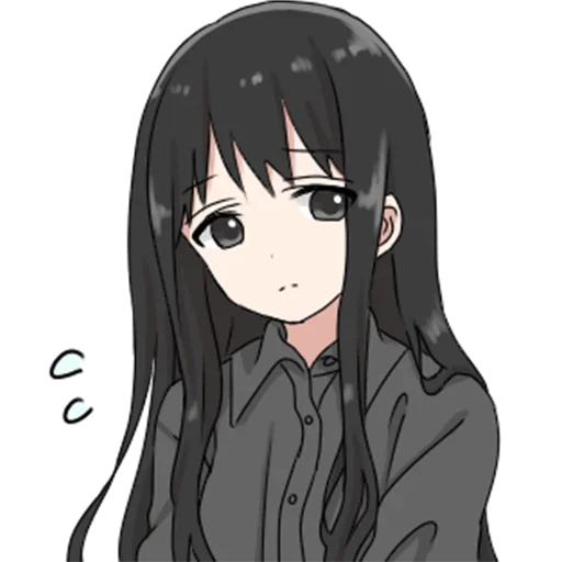Эмодзи girl with long black hair