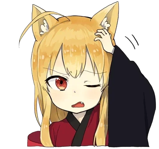 Эмодзи little fox kitsune