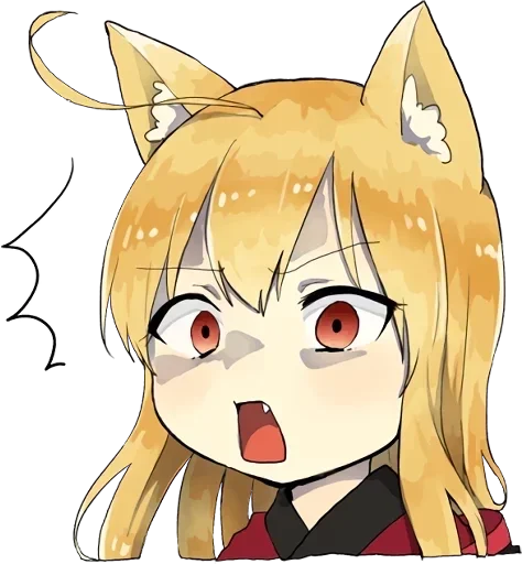 Эмодзи little fox kitsune