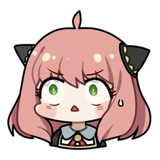 Эмодзи anya chibi