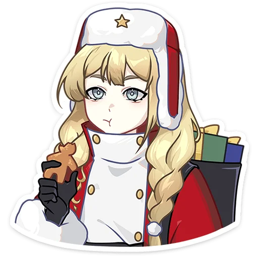 Эмодзи Новогодний посыльный Аня