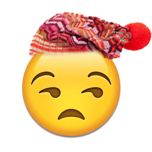 Эмодзи А шапку надел