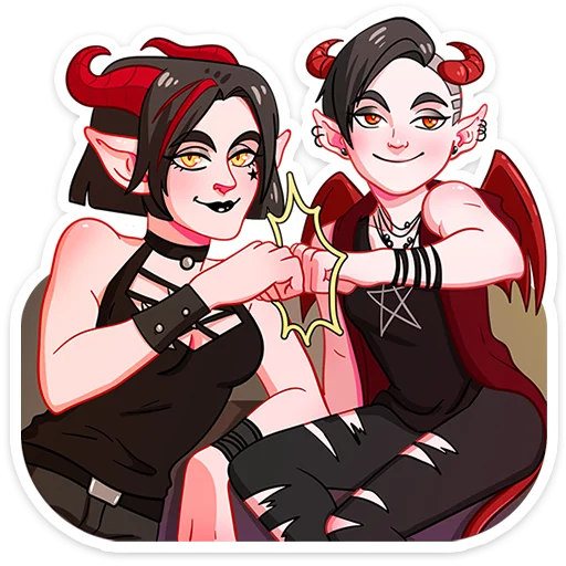 Эмодзи Асмодея и Деймония