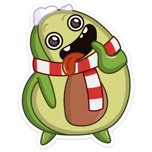 Эмодзи Праздничный Авокадик