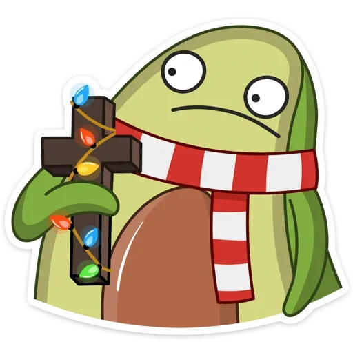 Эмодзи Праздничный Авокадик