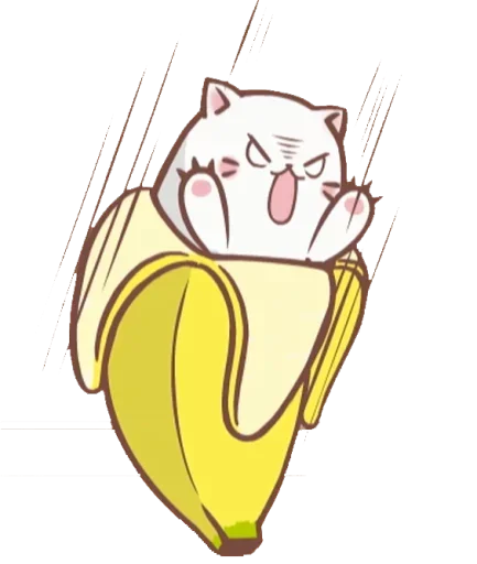 Эмодзи Bananya cat