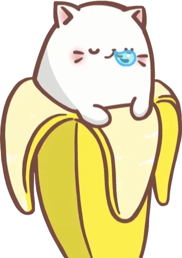 Эмодзи Bananya cat