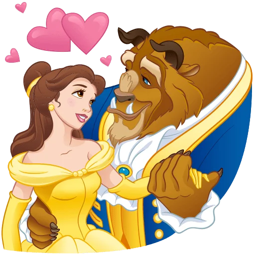 Эмодзи Красавица и Чудовище Без Текста