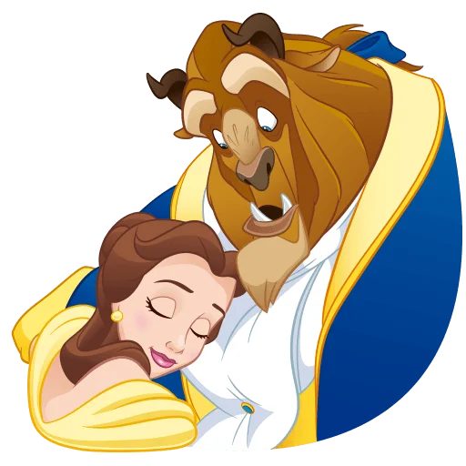 Эмодзи Красавица и Чудовище Без Текста