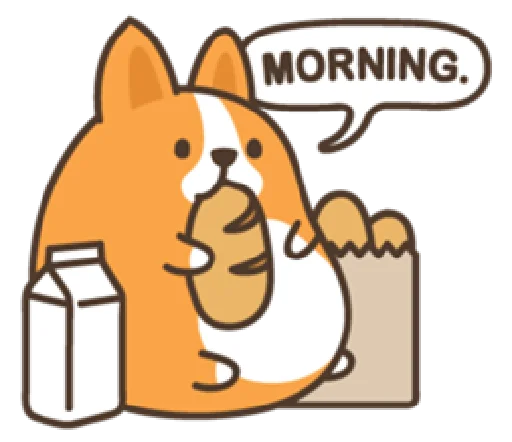 Эмодзи belly corgi