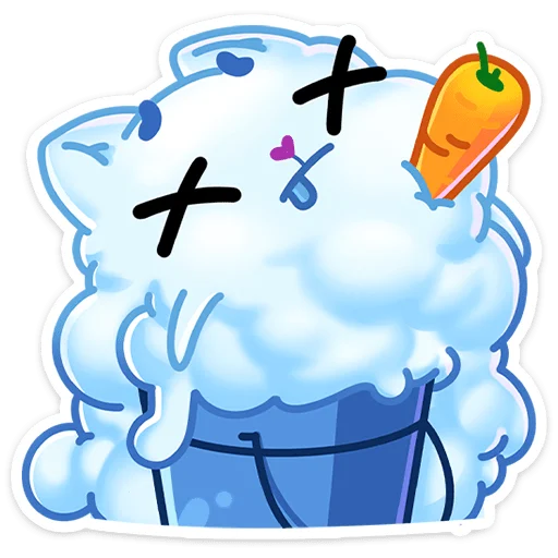 Эмодзи Котялок в ведёрке