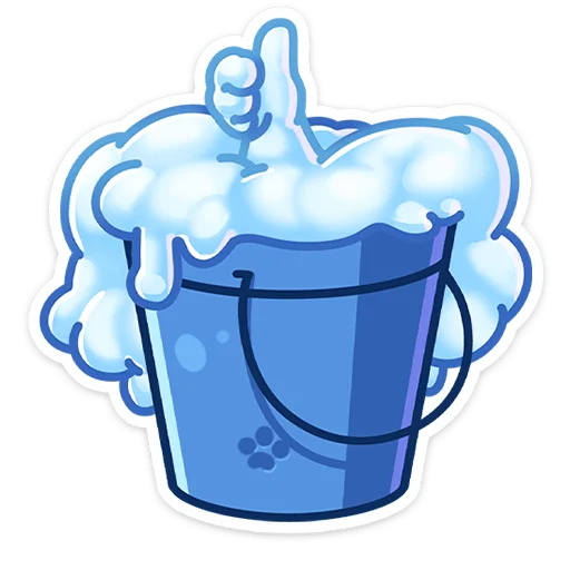 Эмодзи Котялок в ведёрке