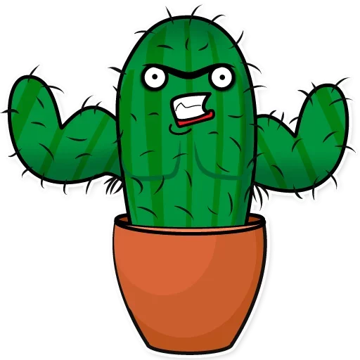 Эмодзи Веселый кактус