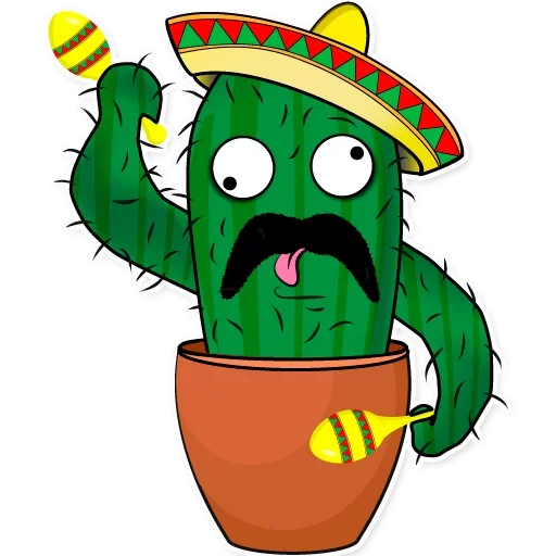 Эмодзи Веселый кактус
