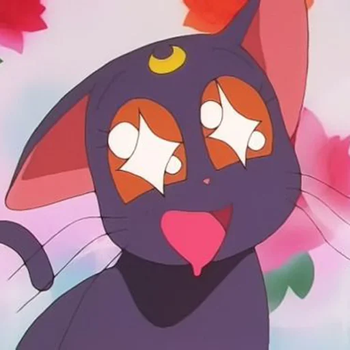 Эмодзи кошка Луна | сейлор мун