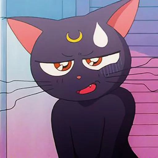 Эмодзи кошка Луна | сейлор мун