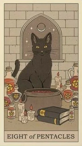 Эмодзи Карты Таро с котиками