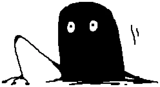 Эмодзи Длинный Чёрный Чел