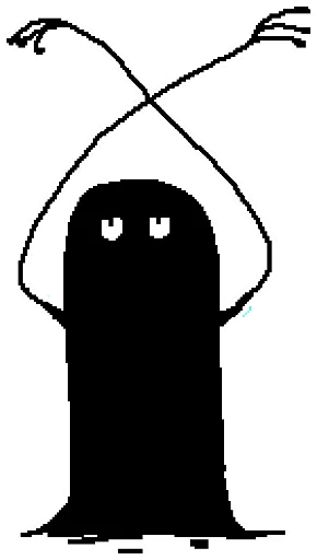 Эмодзи Длинный Чёрный Чел