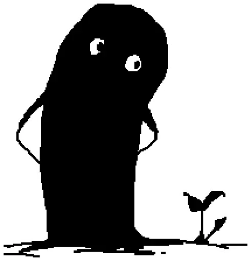 Эмодзи Длинный Чёрный Чел