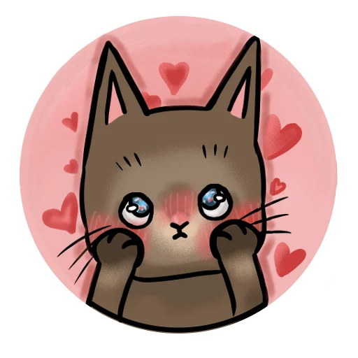 Эмодзи новогодний кот