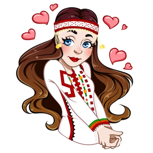 Эмодзи Русская девушка