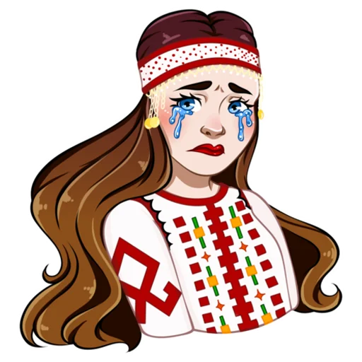 Эмодзи Русская девушка