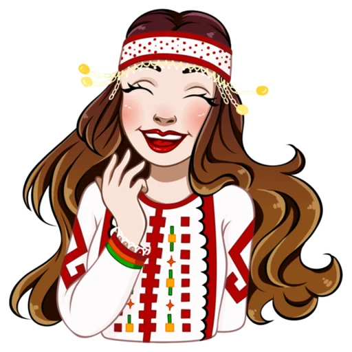 Эмодзи Русская девушка
