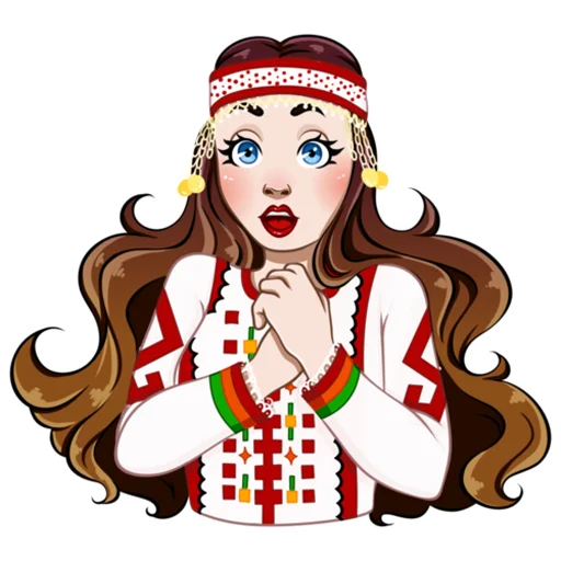 Эмодзи Русская девушка