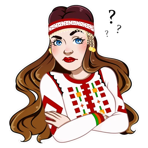 Эмодзи Русская девушка