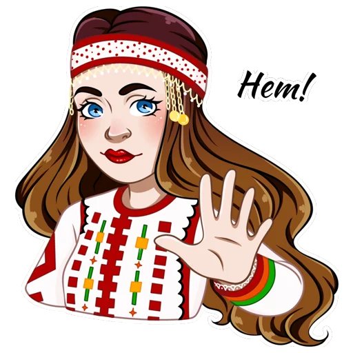 Эмодзи Русская девушка
