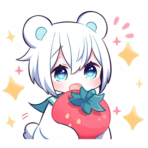 Эмодзи Полярная мишка-тян