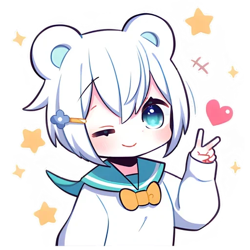 Эмодзи Полярная мишка-тян