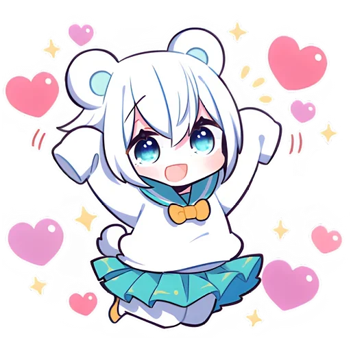 Эмодзи Полярная мишка-тян