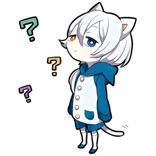 Эмодзи Белый котёнок