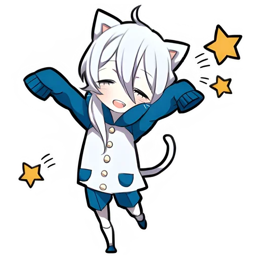 Эмодзи Белый котёнок