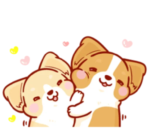 Эмодзи corgi in-love