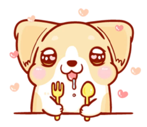 Эмодзи corgi in-love