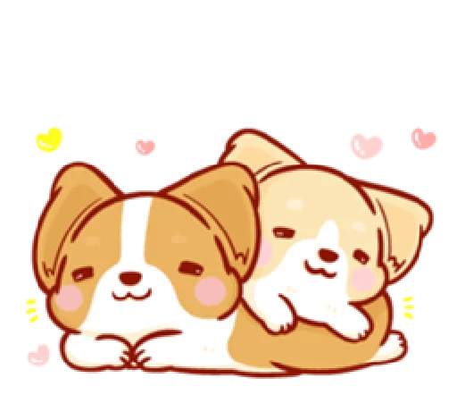 Эмодзи corgi in-love