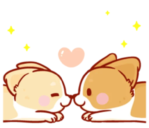 Эмодзи corgi in-love