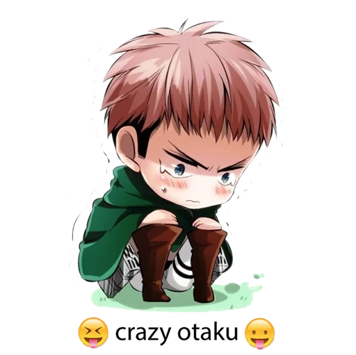 Эмодзи "attack on titan"😝crazy otaku😛