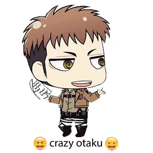 Эмодзи "attack on titan"😝crazy otaku😛