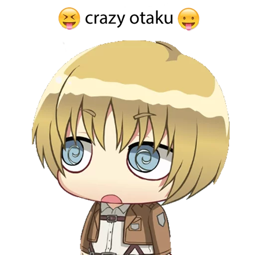 Эмодзи "attack on titan"😝crazy otaku😛