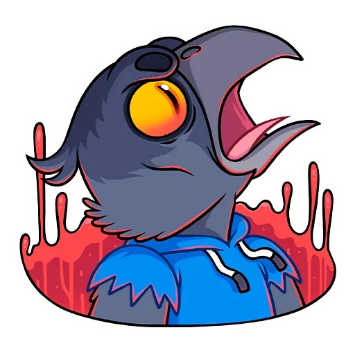 Эмодзи Ворон Кру