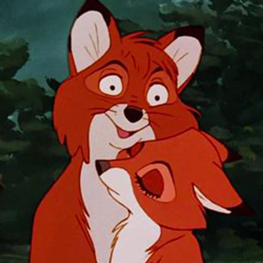 Эмодзи cute foxes