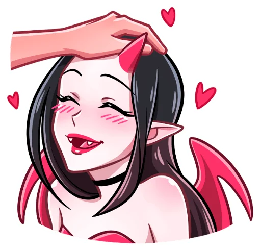 Эмодзи Дьяволица без надписей