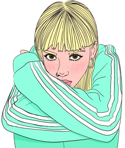 Эмодзи Девушки в рисунках