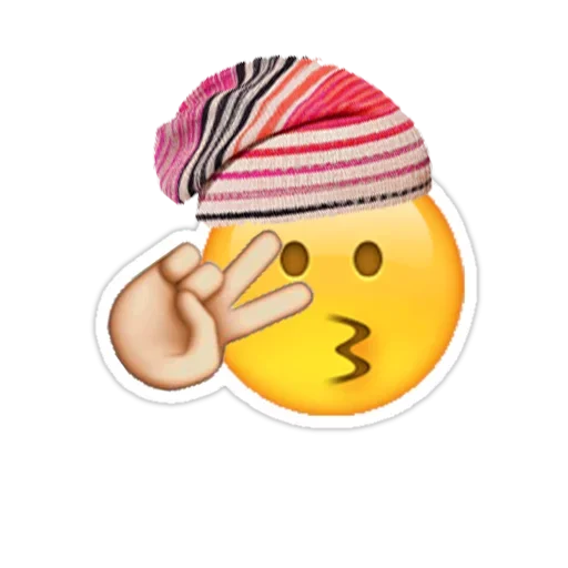 Эмодзи emoji with cute hat