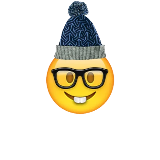 Эмодзи emoji with cute hat